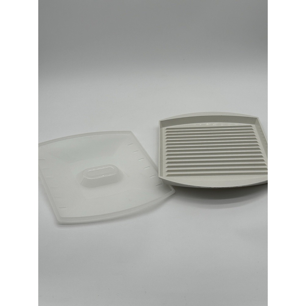 Miracle Ware Progressive International Microwave Bacon Tray w/Lid 10" x 12", - Picture 4 of 6